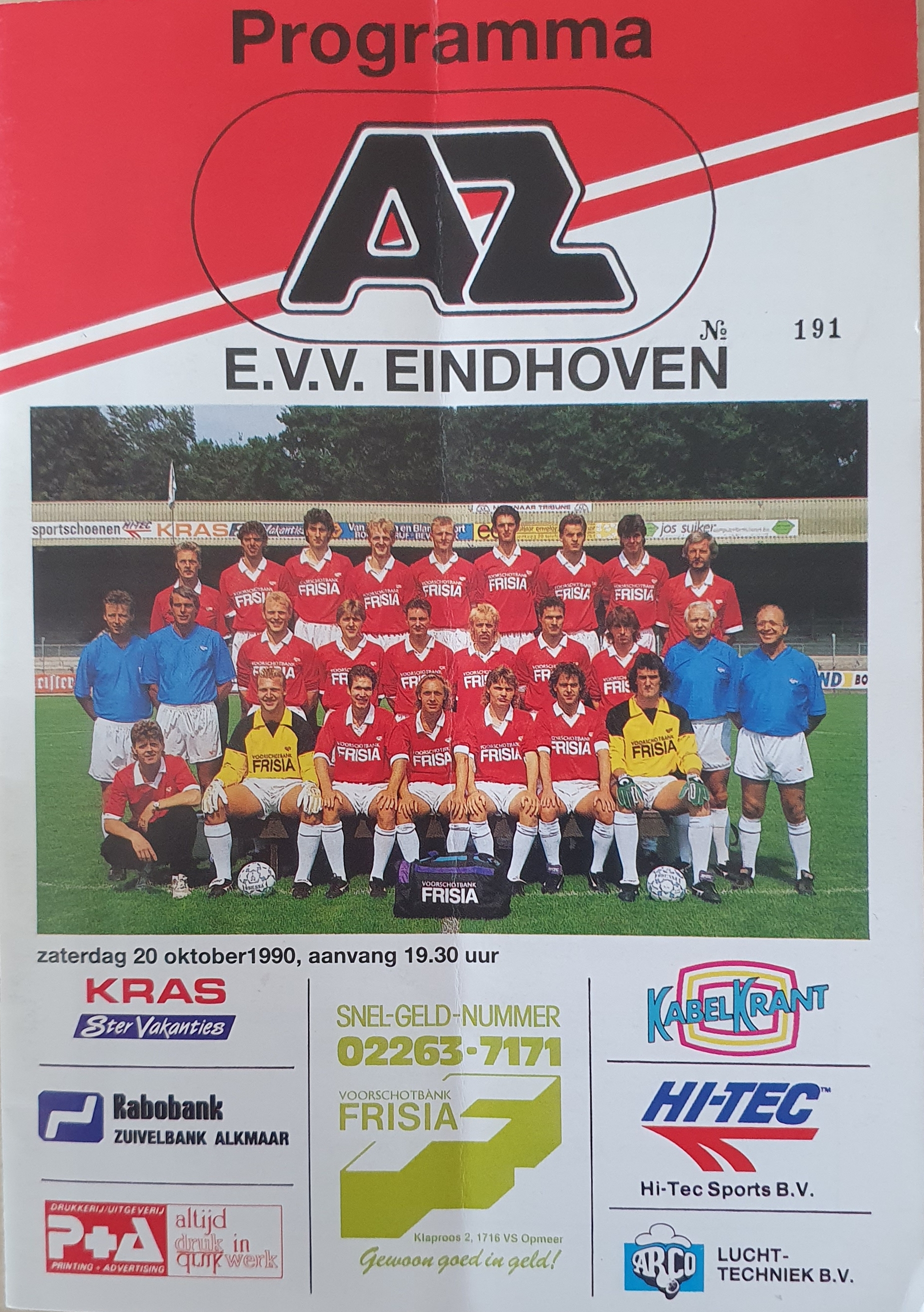 AZ Programma 20-okt-1990 Eindhoven